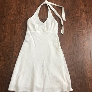 Ann Taylor Loft Size 2 Halter Top Dress White